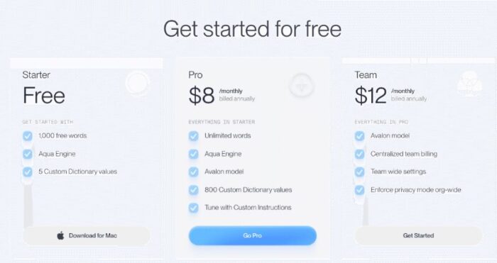 Aqua Voice（アクアボイス）料金プラン