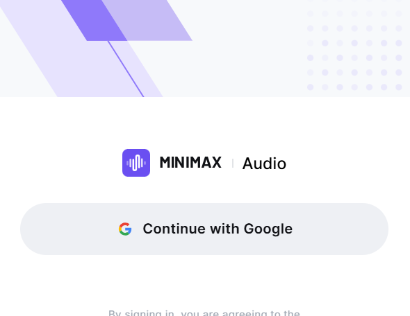 MiniMax Audio Google登録